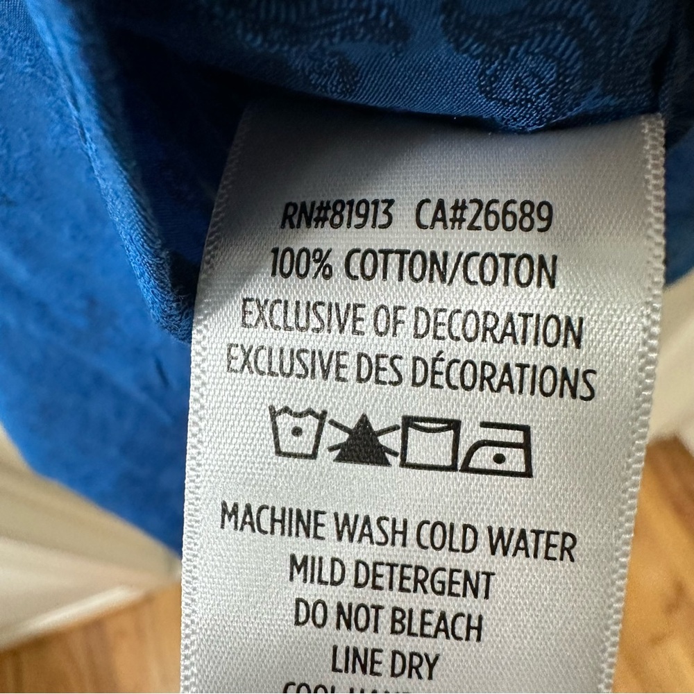 Robert Graham Cullen Blue Jacquard Flip Cuff Dress Shirt, NWOT, Size 1XLT - Picture 11 of 12